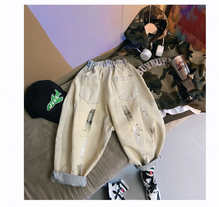 Title 5, Erkek Çocuk Günlük Hip-hop Pantolonları Graffit...