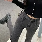 Hip Free Stretch All Match Denim Trousers Comfort and Style Perfect Fit Freedom of Movement Modern Design Versatile and — photo 5