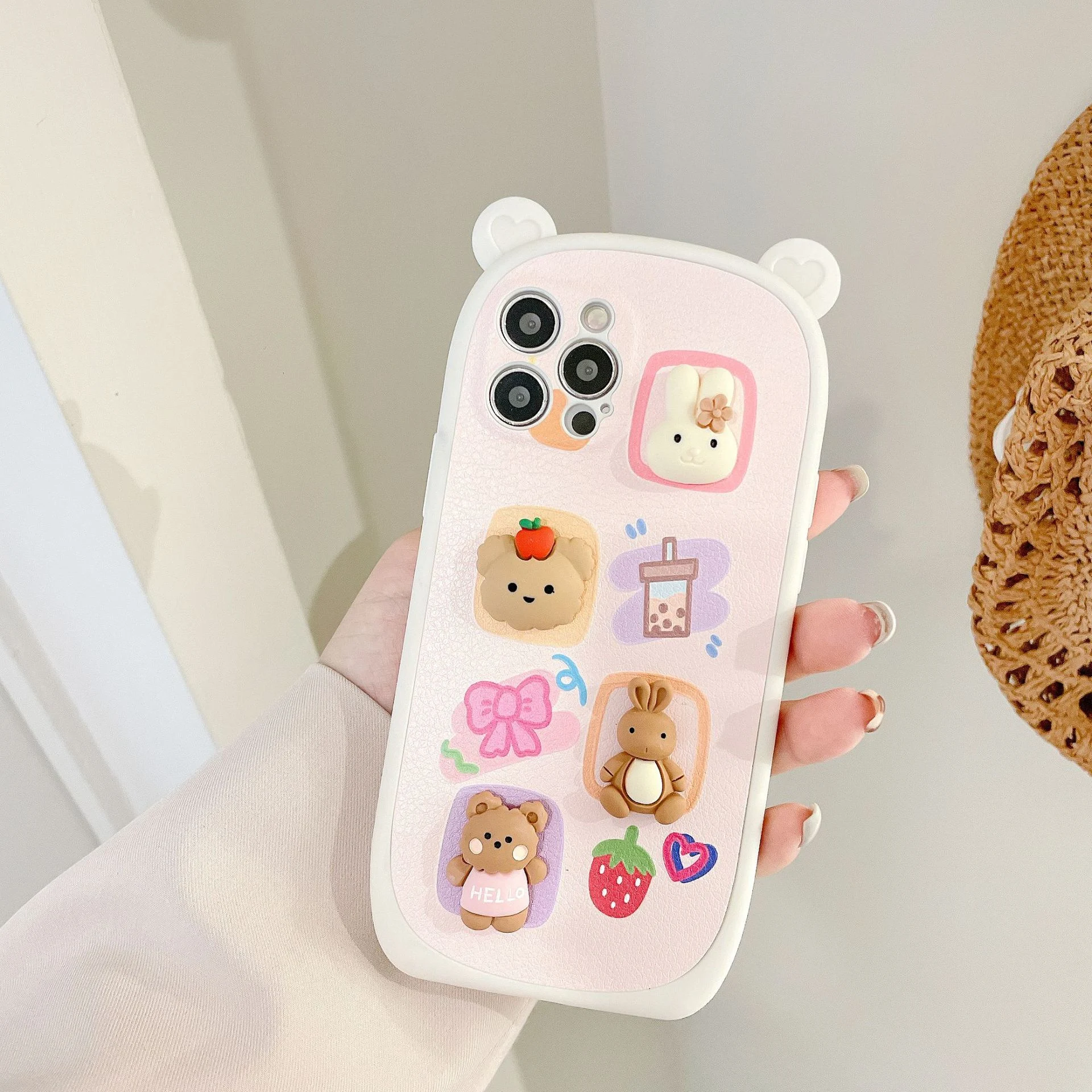 Title 2, Capinha de celular urso tridimensional fofa com...
