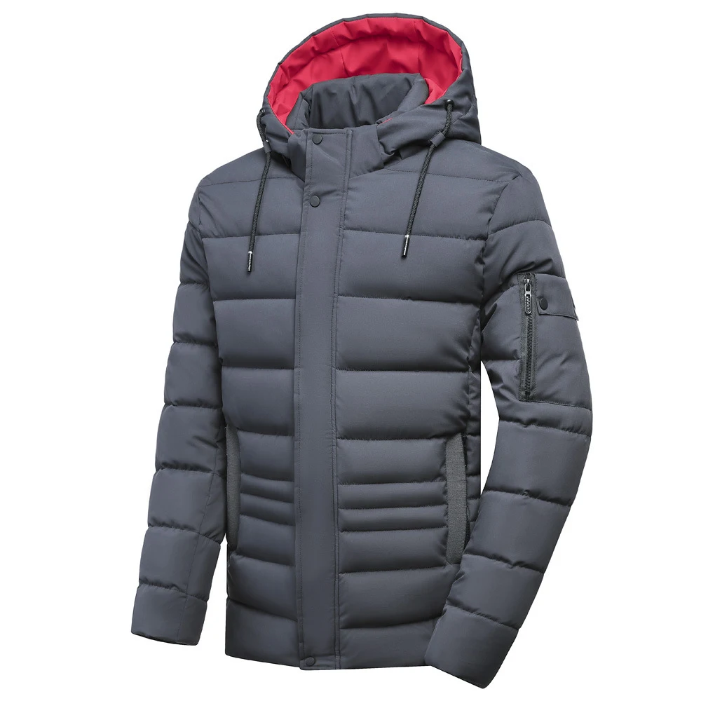 Title 6, Mens Fleece-Lined Thickened Cotton Coat Hooded...