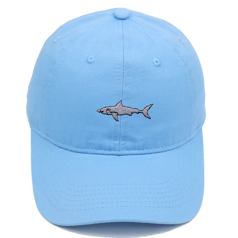 Cappellino da baseball premium con ricamo di squalo donna estate. Protezione solare, design animale, fresco e traspirante, stile alla moda. — foto 11