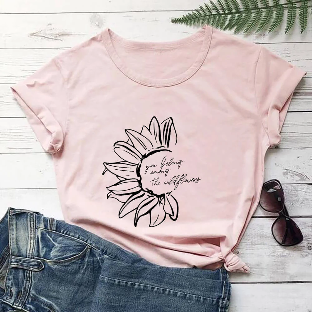 Title 3, T-shirt estiva da donna a maniche corte con gir...