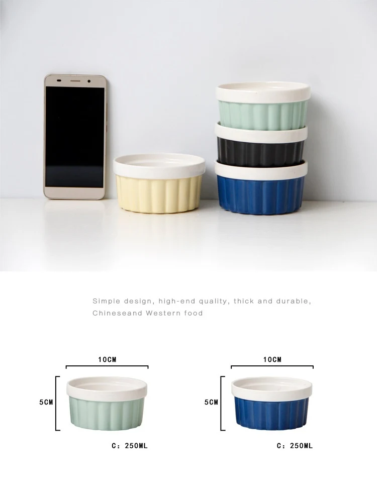 Title 3, European Style Color Ceramic Baking Bowl for al...