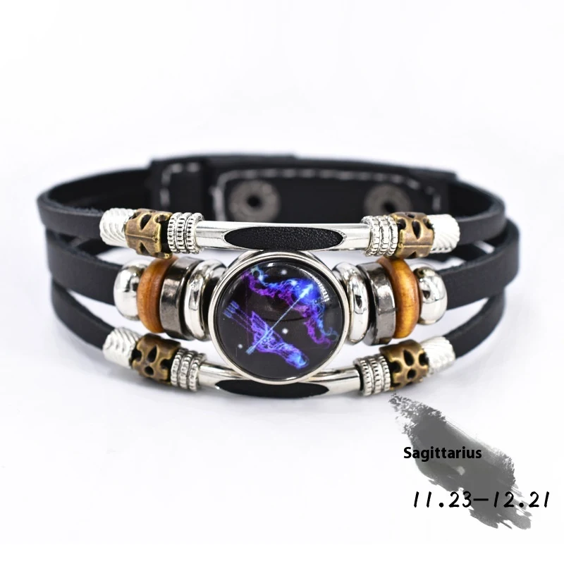 Pulseira de couro trançado de três camadas com contas personalizadas, um acessório elegante e único, perfeito para presentear alguém especial. — foto 13