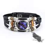 Pulseira de couro trançado de três camadas com contas personalizadas, um acessório elegante e único, perfeito para presentear alguém especial. — foto 13