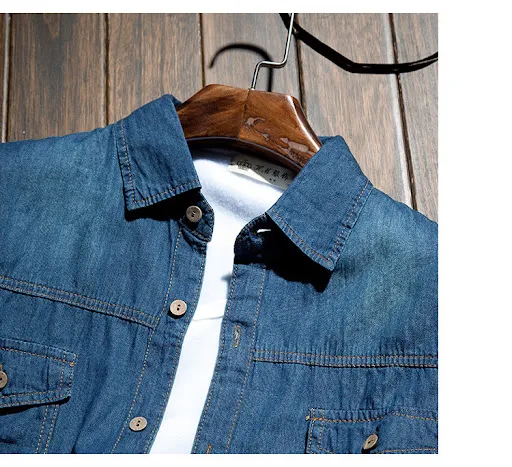 Title 10, Spring and Autumn Long Sleeve Denim Shirt Jacke...
