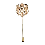 Broche coreano retro de doble león, broche de una palabra, pin original de género para traje o camisa. Elegancia. — foto 4