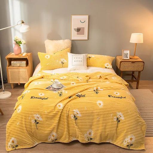 Title 11, Summer Coral Fleece Blanket Thin Spring and Aut...