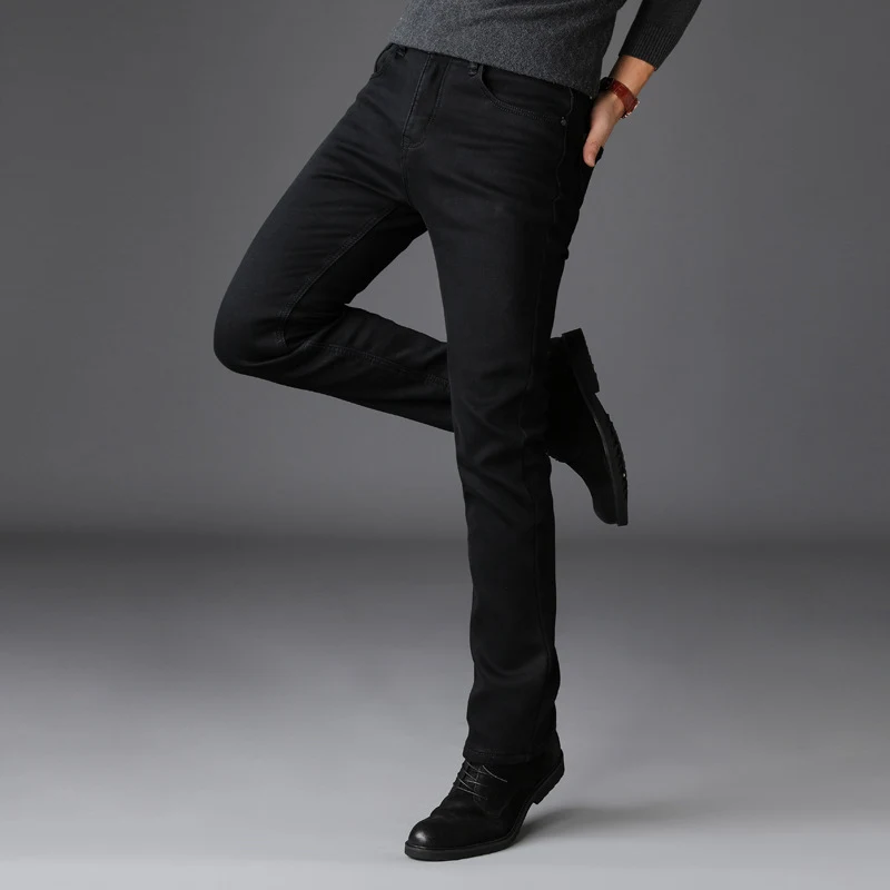 Spring and Summer new men's jeans Korean trend slim fit stretch pants youth black pants. Comfortable, stylish, and perfe — photo 4
