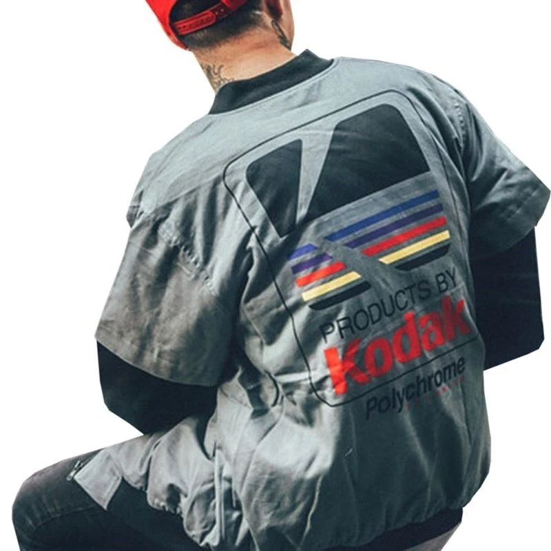 Hip Hop Style Jacket Men Women Streetwear Print Baseball Jackets. Stay stylish and comfortable with this versatile jacke — photo 3