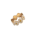 Anel de aço titânio esmaltado para moda masculina e feminina, design elegante, resistente e durável, perfeito para uso diário. — foto 2