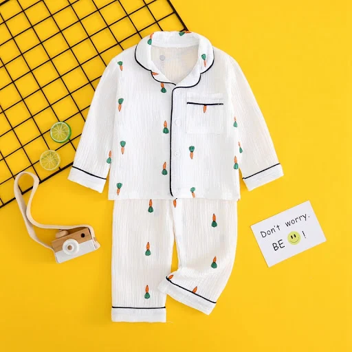 Title 4, Kinderpyjama set van dubbellaags katoenen gaas ...