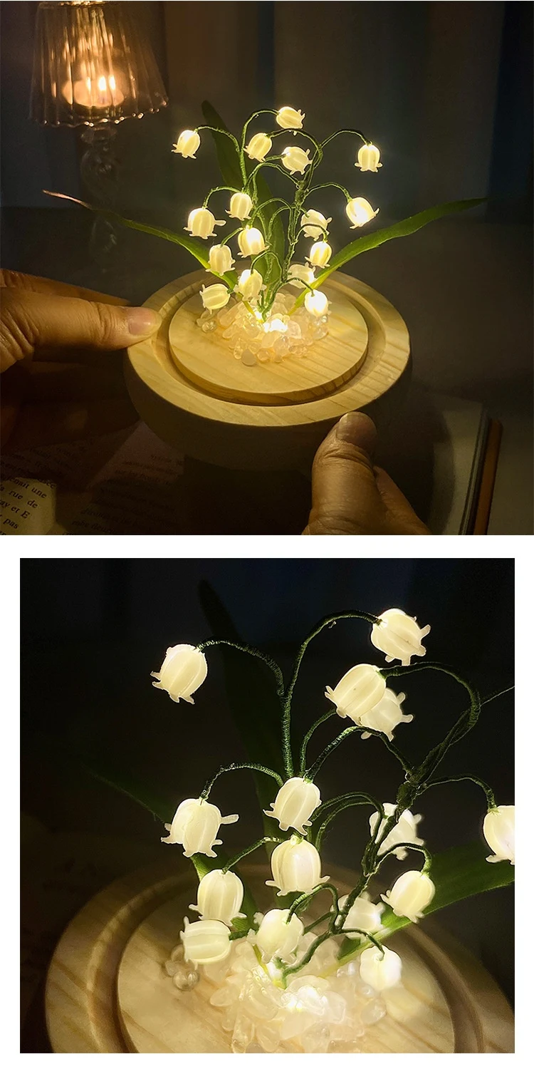 Title 1, Lily Small Night Lamp Decorations Handicraft DI...