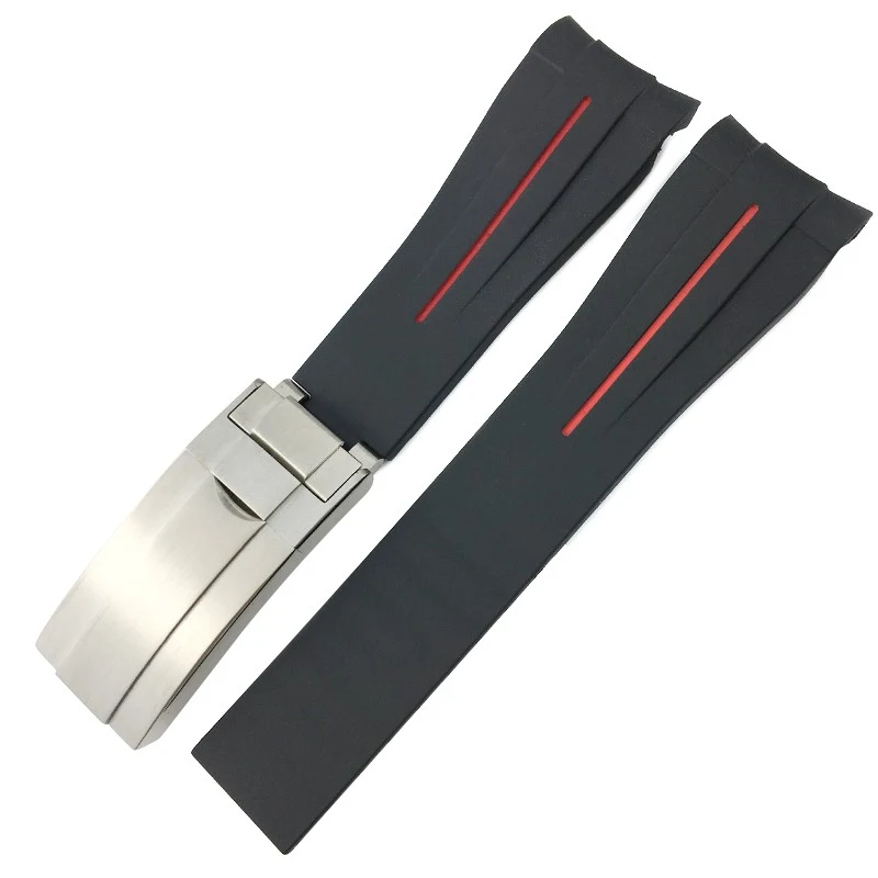 Pulseira de silicone para relógio esportivo. Conforto e resistência à água. Ideal para treinos e atividades ao ar livre. Ajuste seguro e durável. — foto 3