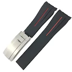 Pulseira de silicone para relógio esportivo. Conforto e resistência à água. Ideal para treinos e atividades ao ar livre. Ajuste seguro e durável. — foto 3