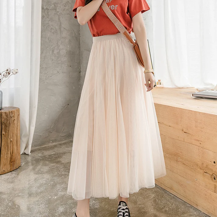 Saia de fada oversized em fio de rede super fino, perfeita para um visual etéreo e encantador. Ideal para fãs de fadas e um estilo único. — foto 2