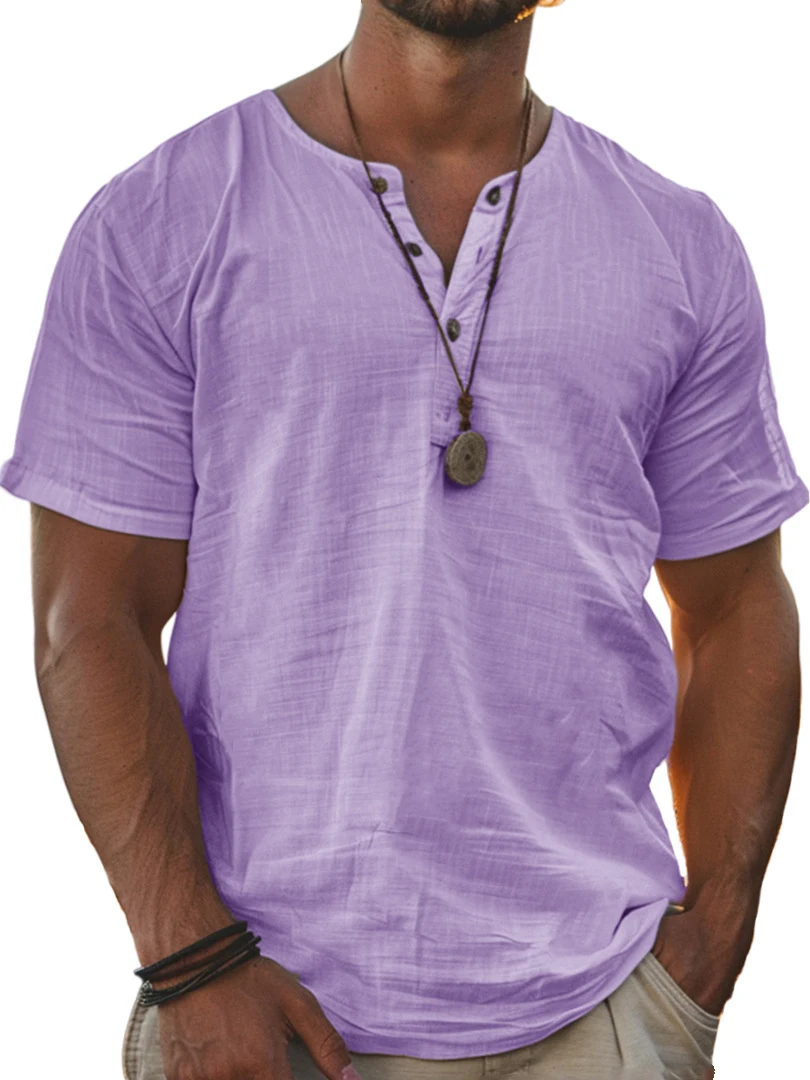 Title 4, Camicia da uomo con collo a lupetto, mezza card...
