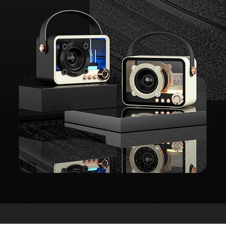 Title 2, Glass Bluetooth Speaker Portable Mini Outdoor U...