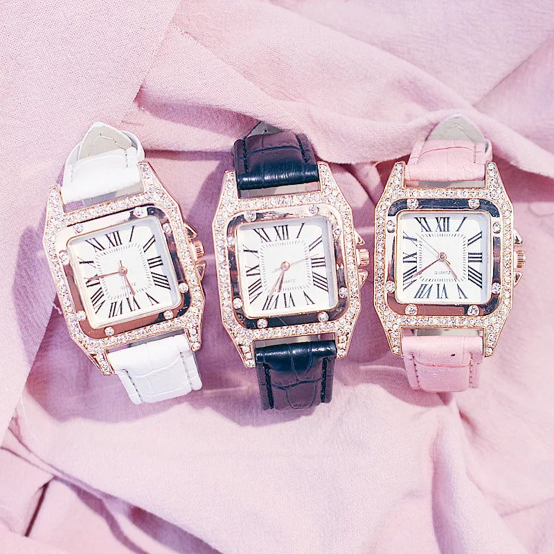 Reloj de cuarzo de cinturón cuadrado + pulsera de estrella — foto 3