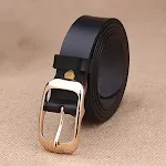 Gold buckle black