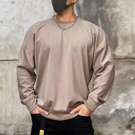 Title 5, Suéter masculino plus size folgado em tecido de...
