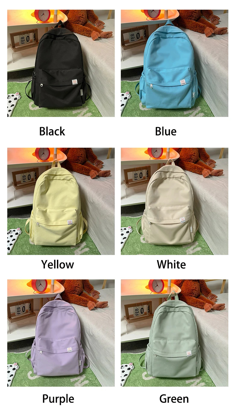 Title 3, Cute Candy-Colored Backpack for High School Stu...