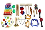 Conjunto de 19 instrumentos musicais para crianças, auxílios didáticos para educação infantil, estimula aprendizado e desenvolvimento musical precoce — foto 1