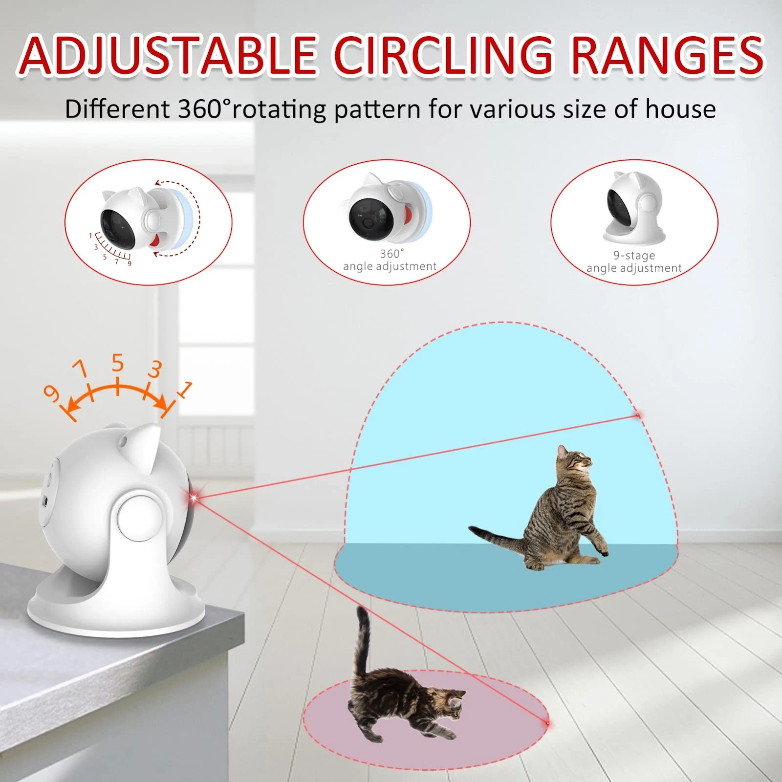 Automatic Laser Cat Toys Interactive Smart Robot Puppy Dog Kitten Electric Teaser Toy Rechargeable Cat Laser Toy Pet Sup — photo 4