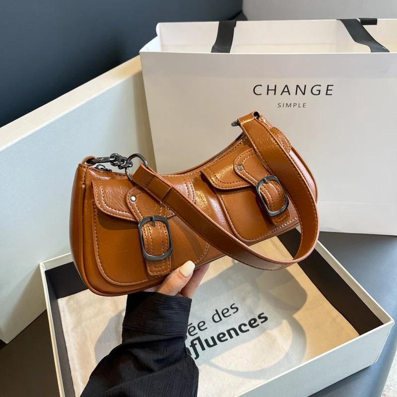 Borsa a Tracolla Casual Semplice Retro da Donna Ideale per Tutti i Giorni Stile Classico Spaziosa e Pratica per i Tuoi Oggetti Essenziali — foto 18