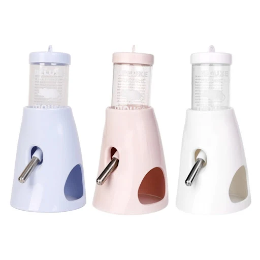 Small Animal Plastic Water Bottle with Stand Holder 2.7 oz No Drip Waterer for Hamster Guinea Pig Rabbit — photo 4