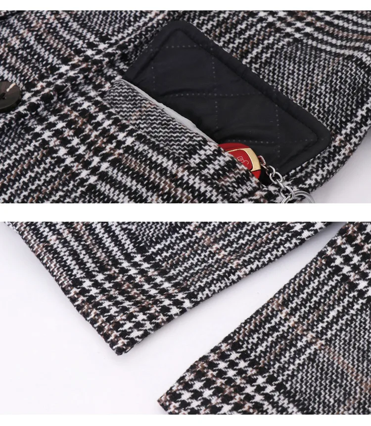 Title 8, Casaco xadrez cinza houndstooth para meninas, e...