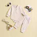 Europäisch-amerikanische Baby- und Kinder-Jumpsuit-Kombination, zweiteilig, langärmlig, Herbstkleidung, Strampler-Set, bequeme und stilvolle Kinderbekleidung. — foto 5