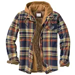 Giacca con cappuccio a quadri e maniche lunghe da uomo, perfetta per l'autunno e l'inverno, offre calore, comfort e stile casual. — foto 10
