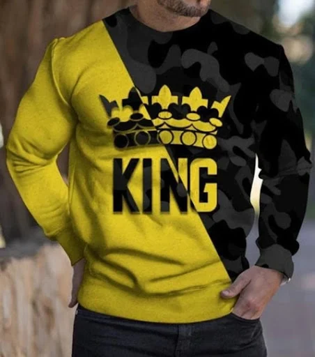 Title 3, Suéter masculino roupa casaco gola redonda sem ...