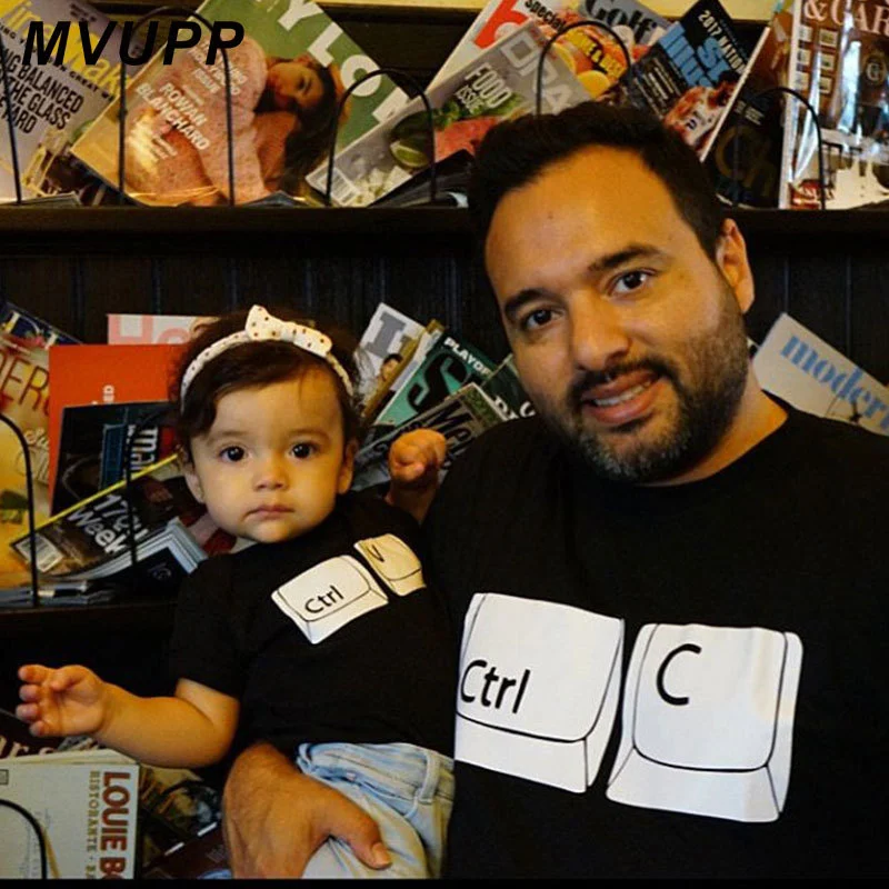 Camiseta de manga corta de verano para padres Ctrl C — foto 1