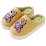 Autumn And Winter New Cartoon Woolen Bear Cotton Slippers Women. Cozy and warm home slippers for ultimate comfort and re — photo 2