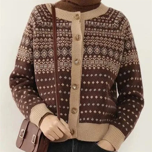 Title 5, Spring And Autumn Knitted Cardigan Jacket Ladie...