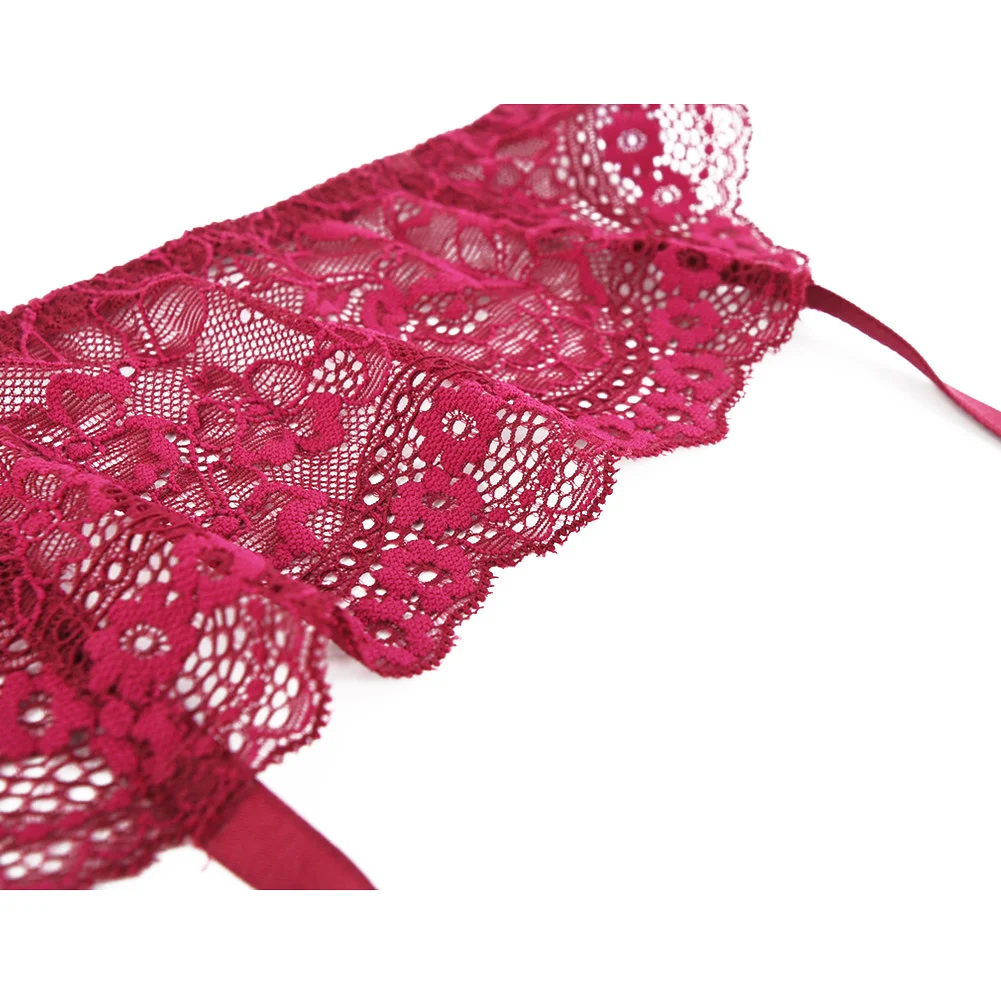 Title 7, Lace Garter Vintage With Leg Ring Clipped Butto...