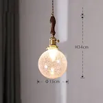 Walnut cracked glass ball
