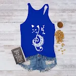 I-shaped Vest Casual Musical Note Cat Print Tank Top Women's Summer Sleeveless Tank Top — photo 38