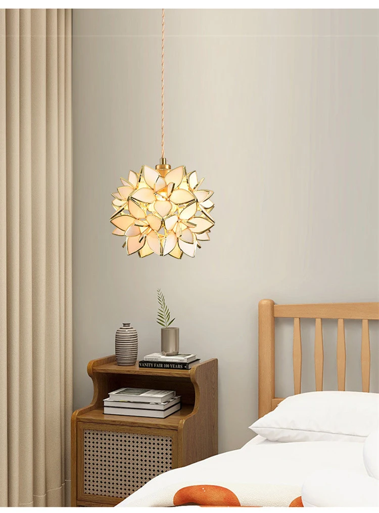 Title 2, Stained Glass Chandelier Hanging Line Lamp Illu...