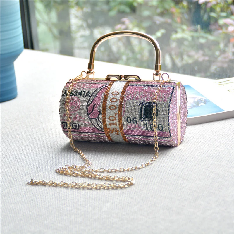 Title 5, Diamond Fashion Dollar Rhinestone Dinner Bag, a...