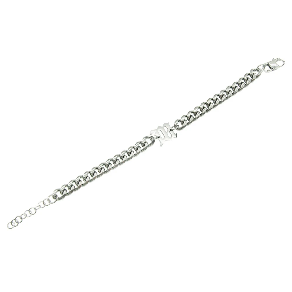 Pulseira de corrente cubana em aço titânio, durável e estilosa. Design moderno, resistente, perfeita para homens e mulheres, uso diário ou ocasiões especiais. — foto 5