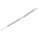 Pulseira de corrente cubana em aço titânio, durável e estilosa. Design moderno, resistente, perfeita para homens e mulheres, uso diário ou ocasiões especiais. — foto 5