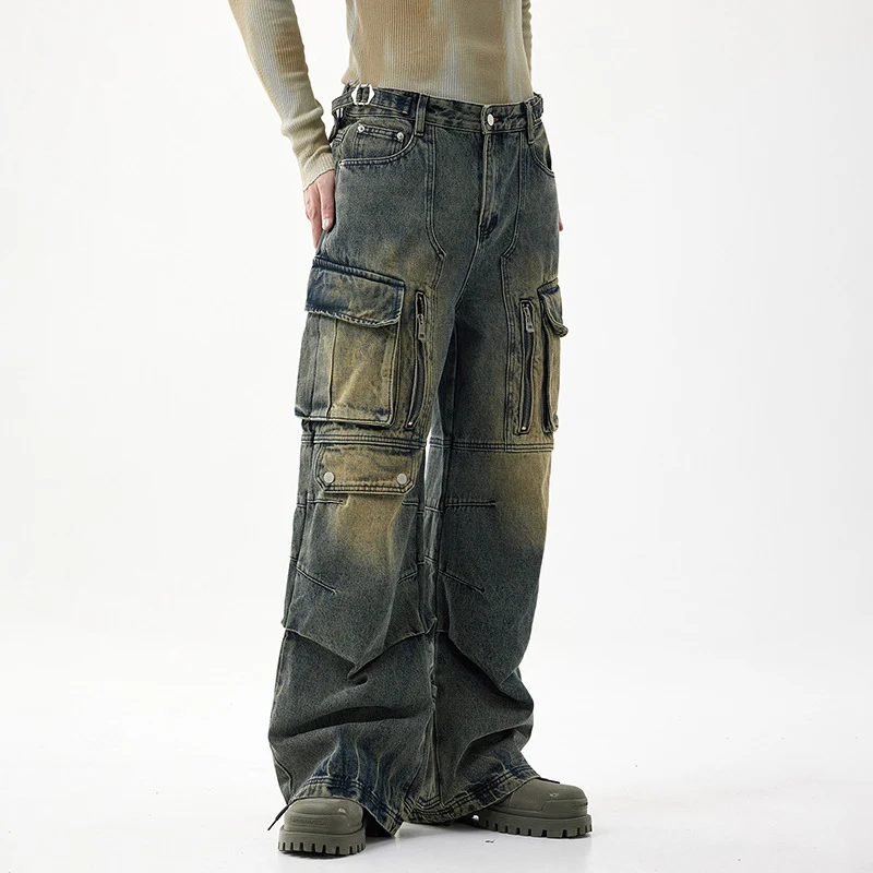 Title 2, American Retro Multi-pocket Workwear Washed Jea...