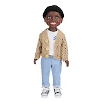Boneca de simulação africana de 18 polegadas para crianças, brinquedo de vinil articulado, perfeito para brincar e desenvolver a criatividade. — foto 2