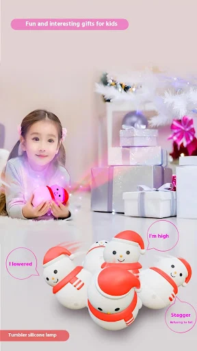 Title 3, Snowman Silicone Pat Lamp Bedroom Decoration, a...