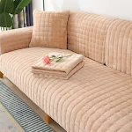 Almofada de sofá de pelúcia lisa de veludo cotelê, moderna e simples, dupla e antiderrapante, para um conforto excepcional — foto 10