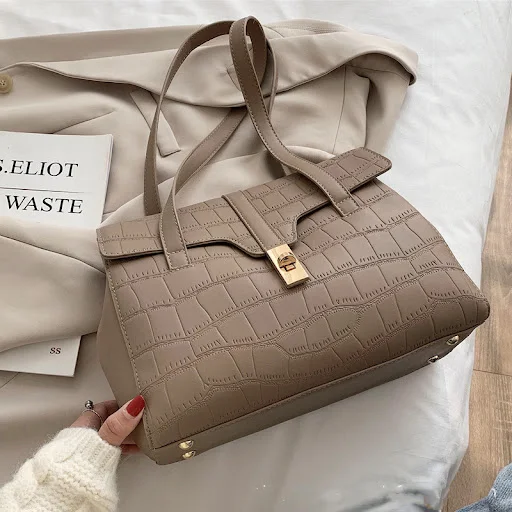 Title 5, New Trendy Texture Portable Womens Bag Single ...