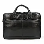 Maleta Vintage Masculina de Couro Genuíno, Bolsa de Negócios e Trabalho em Couro Crazy Horse, Elegância e Durabilidade — foto 10